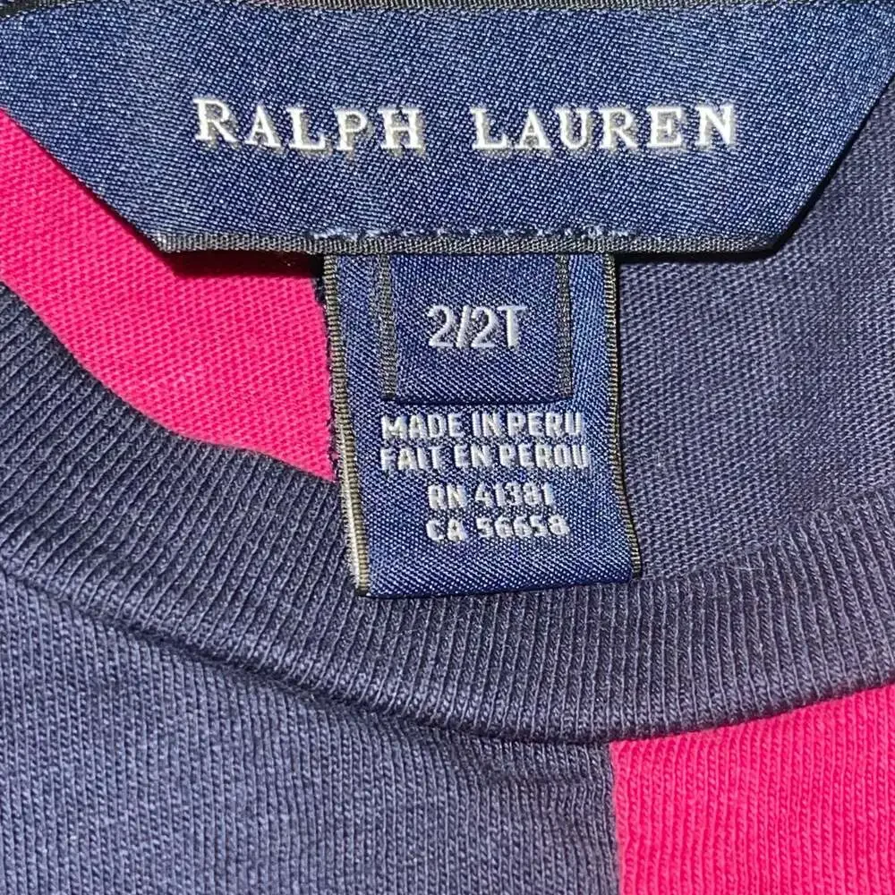Sz 2T Ralph Lauren Racing Stables Colorblock Polo‎ Dress